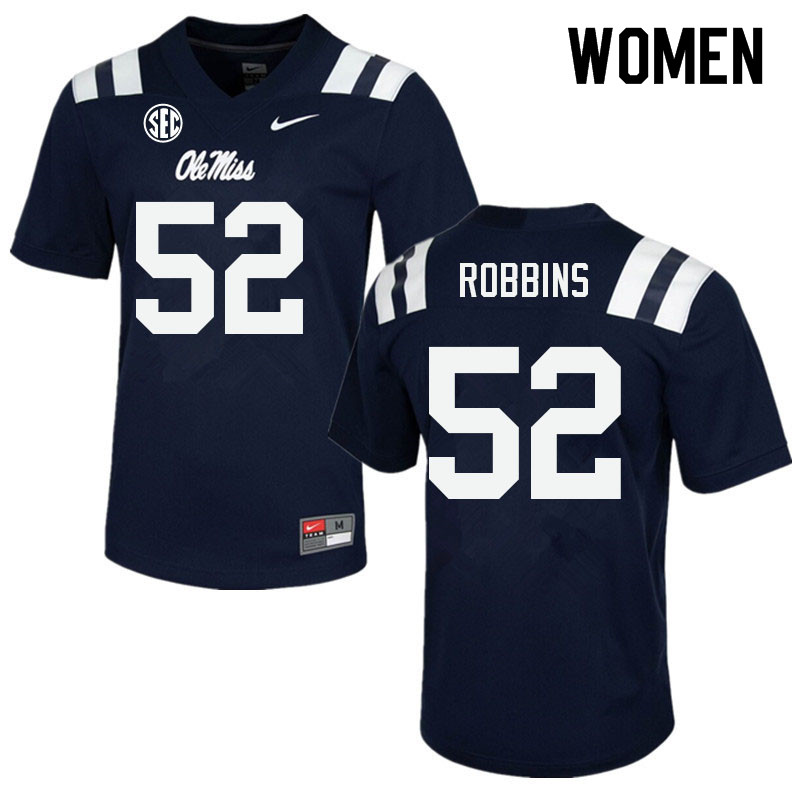 Taleeq Robbins Ole Miss Rebels NCAA Women's Navy #52 Stitched Limited College Football Jersey WED5158XA